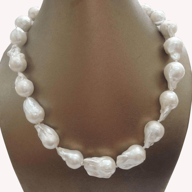 Large Premium Luster Baroque Pearl Choker Necklace