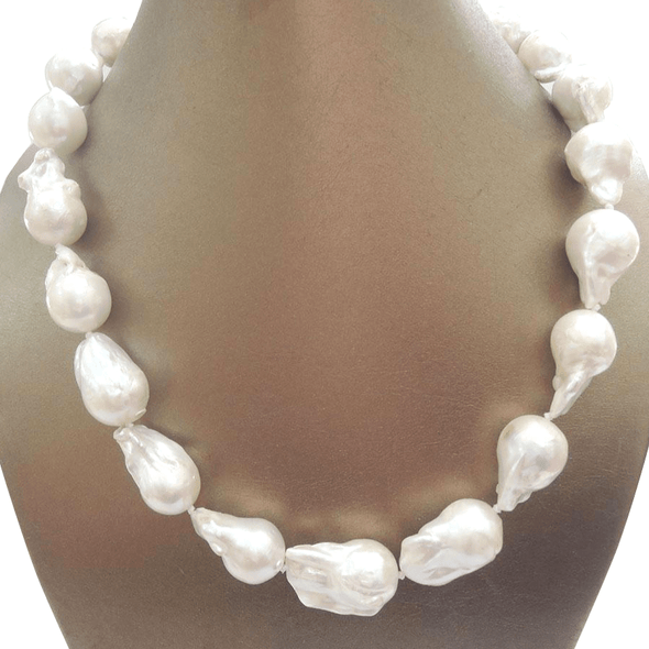 Large Premium Luster Baroque Pearl Choker Necklace