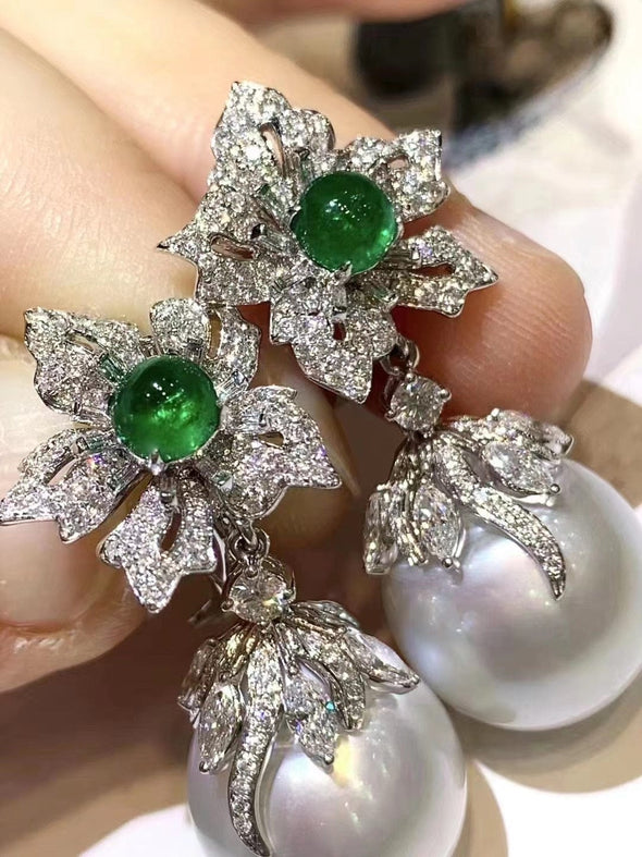 Luxurious White Pearl Drop Earrings