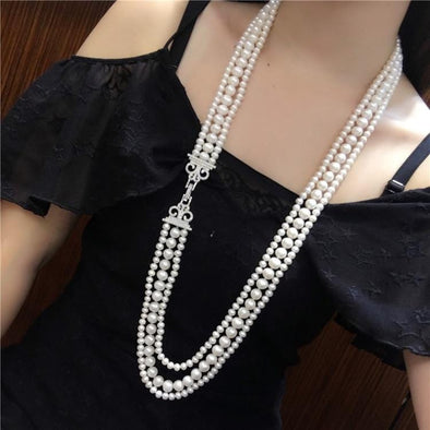 Unique Triple Strand Freshwater Pearl Necklace