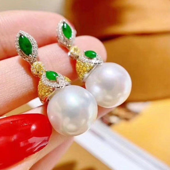 Exceptionally Beautiful Natural Pearl Drop Earrings