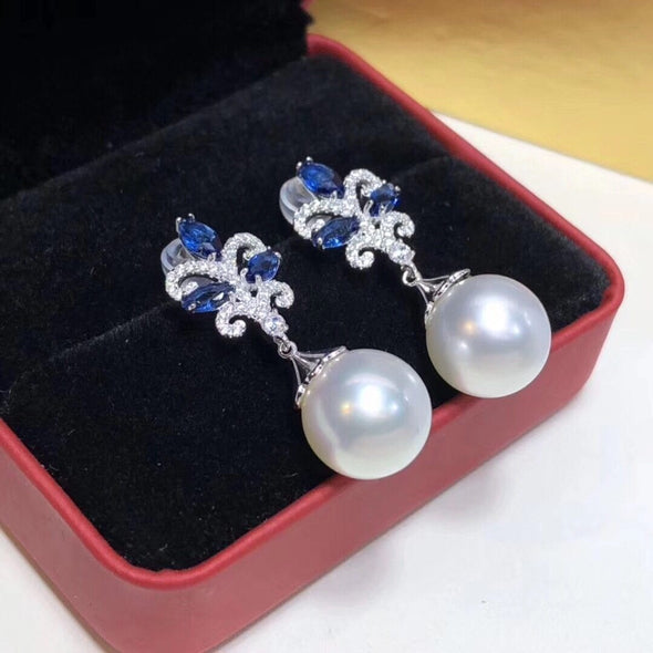 Gorgeous White Freshwater Pearl Drop Earrings