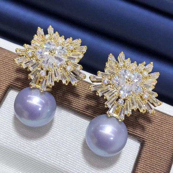 Stunning Super Star Drop Pearl Earrings