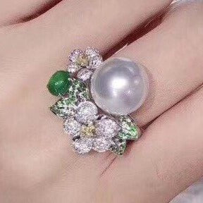 Beautiful Enchanted Floral Pearl Ring
