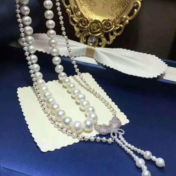 Gorgeous Double Strand Choker Pearl Necklace