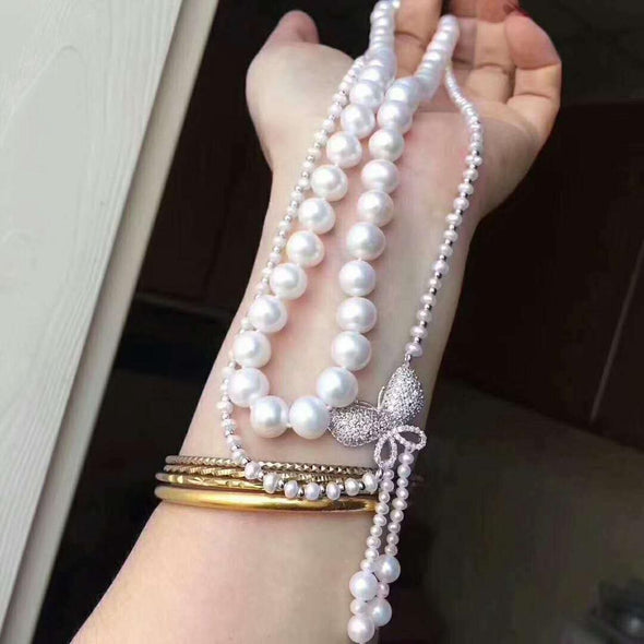 Gorgeous Double Strand Choker Pearl Necklace