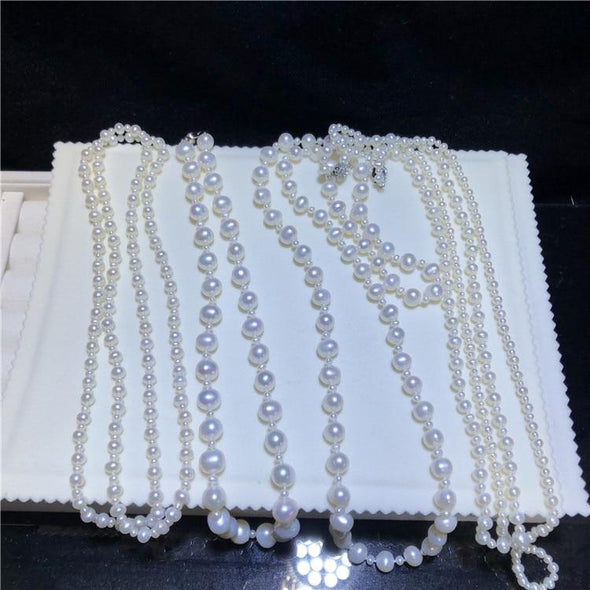 Beautifully Handcrafted Freshwater Pearl Multi Strand Necklace