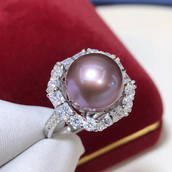 Unique Lavender Natural Freshwater Pearl Ring
