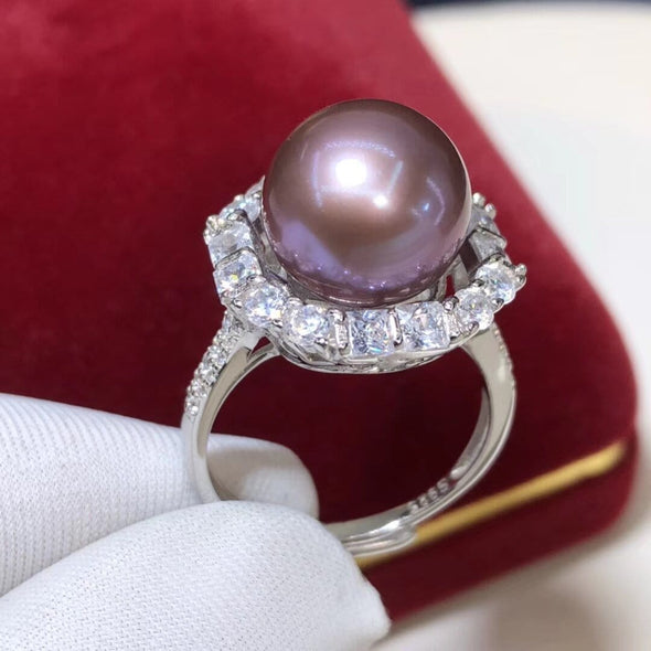 Unique Lavender Natural Freshwater Pearl Ring