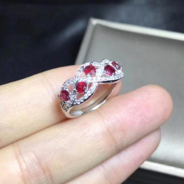 Beautiful Styled Natural Ruby Ring